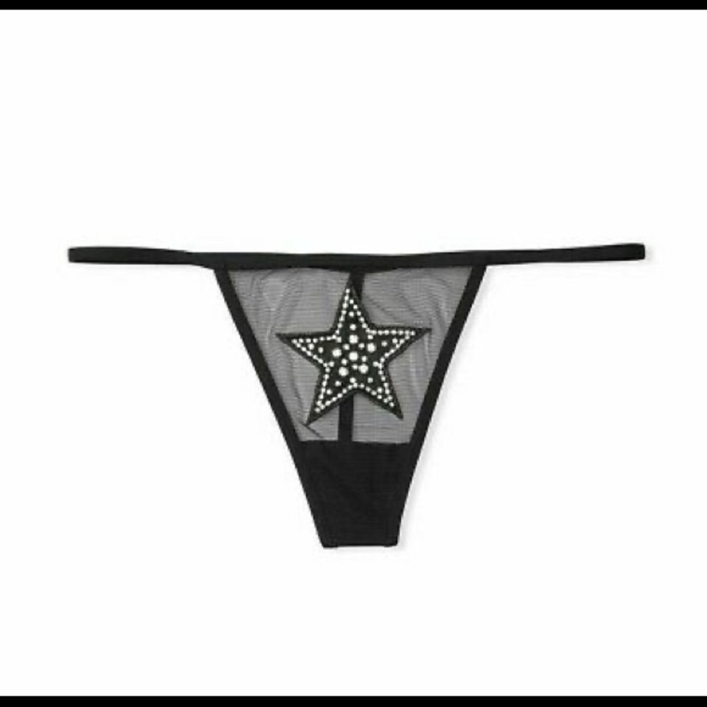 Victoria’s Secret Mesh Star Embellished V-String